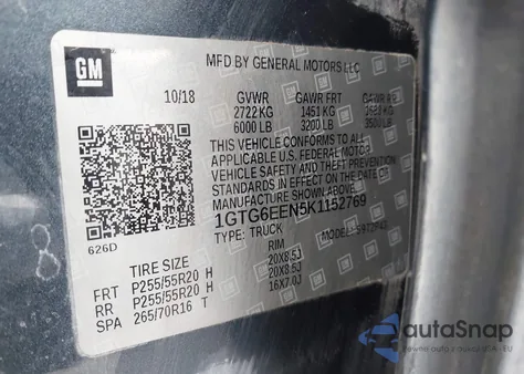 2019 GMC Canyon Denali from USA, damaged, VIN 1GTG6EEN5K1152769